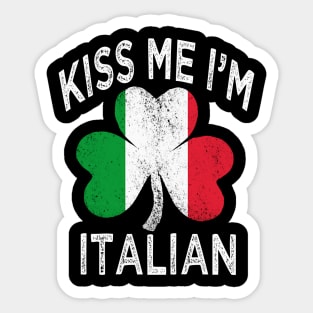 st patricks day kiss me im Italian st patricks day Sticker